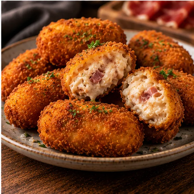 Croquetas de pollo y jamón