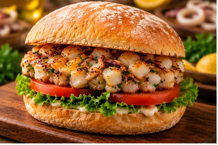 Hamburguesa De Calamar Amb Un Toc De Maionesa