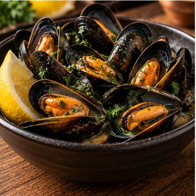 Mejillones al vapor